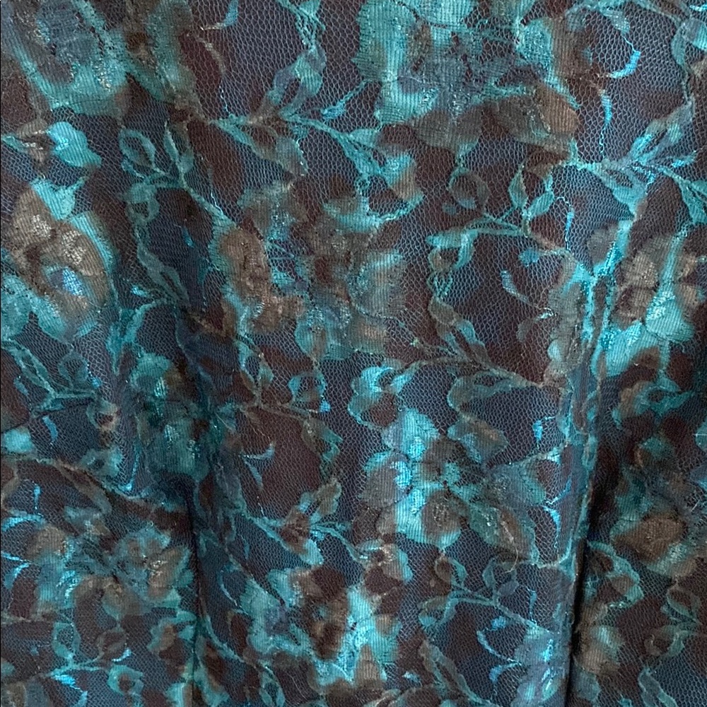 Ann Taylor Blue and Black Peplum Blouse - Picture 4 of 14